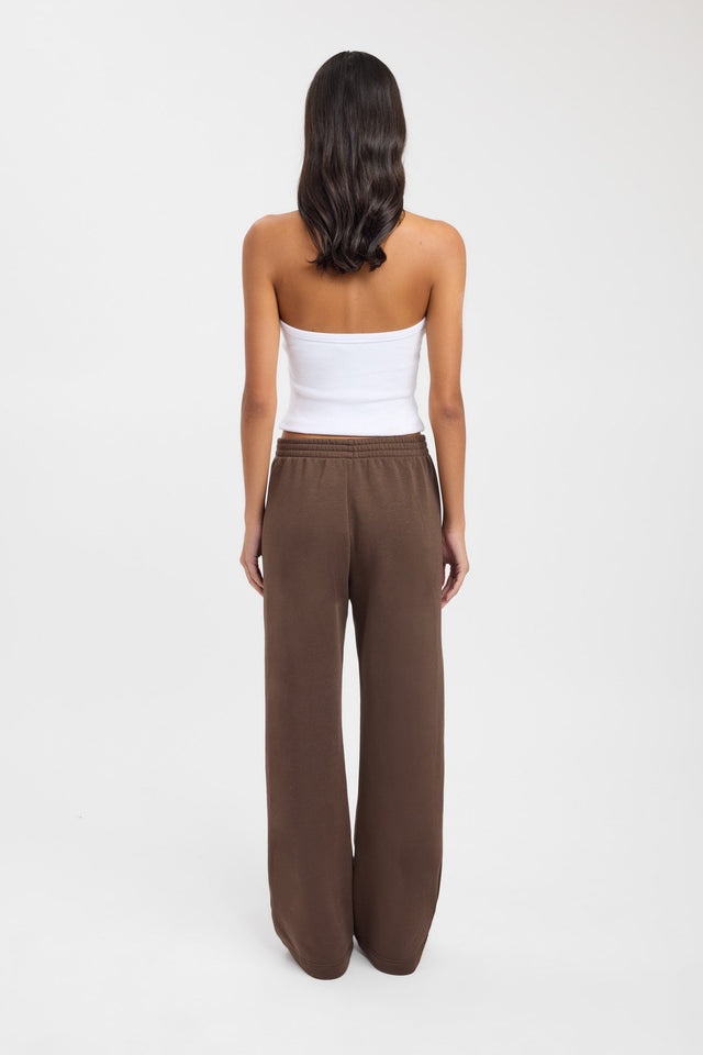 back Tate Wide Leg Pant Kookai Wide-leg High-rise brown womens-regular-pants 