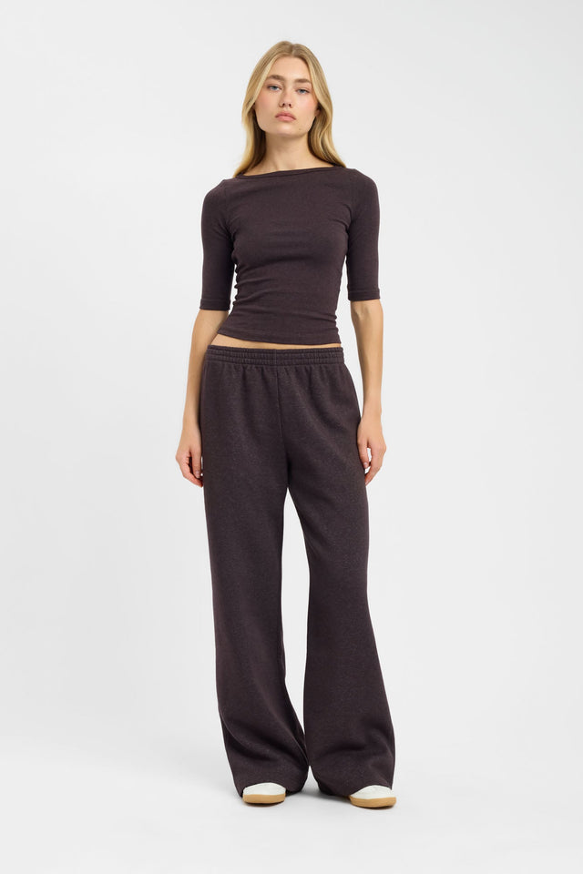 front Brushed Tate Pant Kookai Wide-leg High-rise womens-regular-pants 