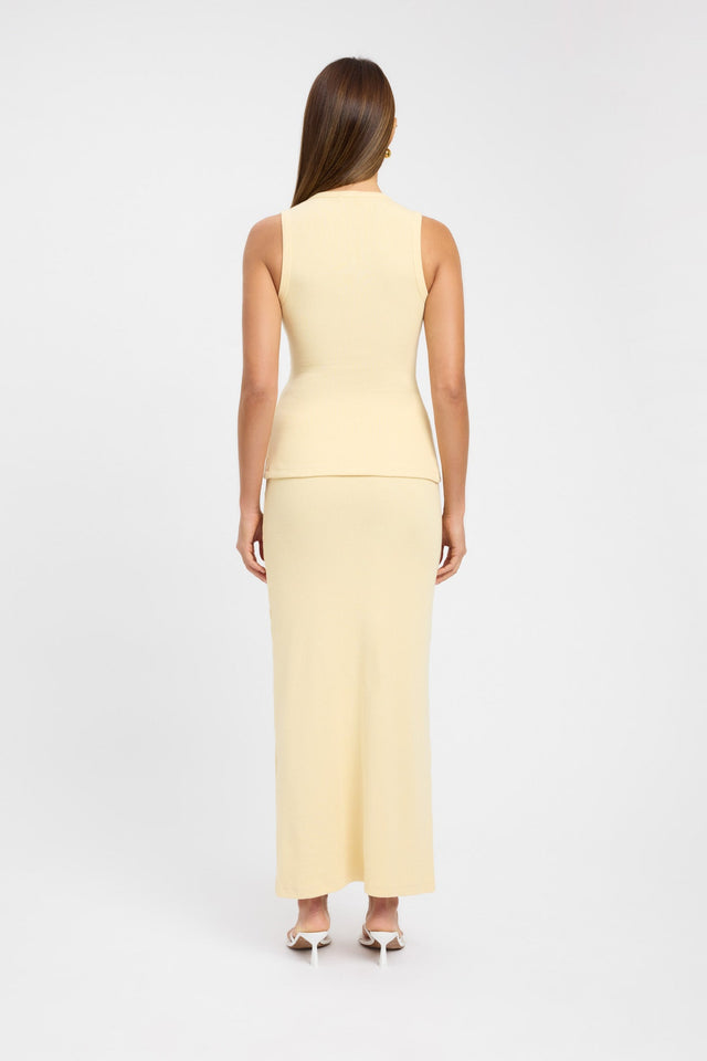 back Carter Maxi Skirt Kookai Straight Maxi black womens-skirts 