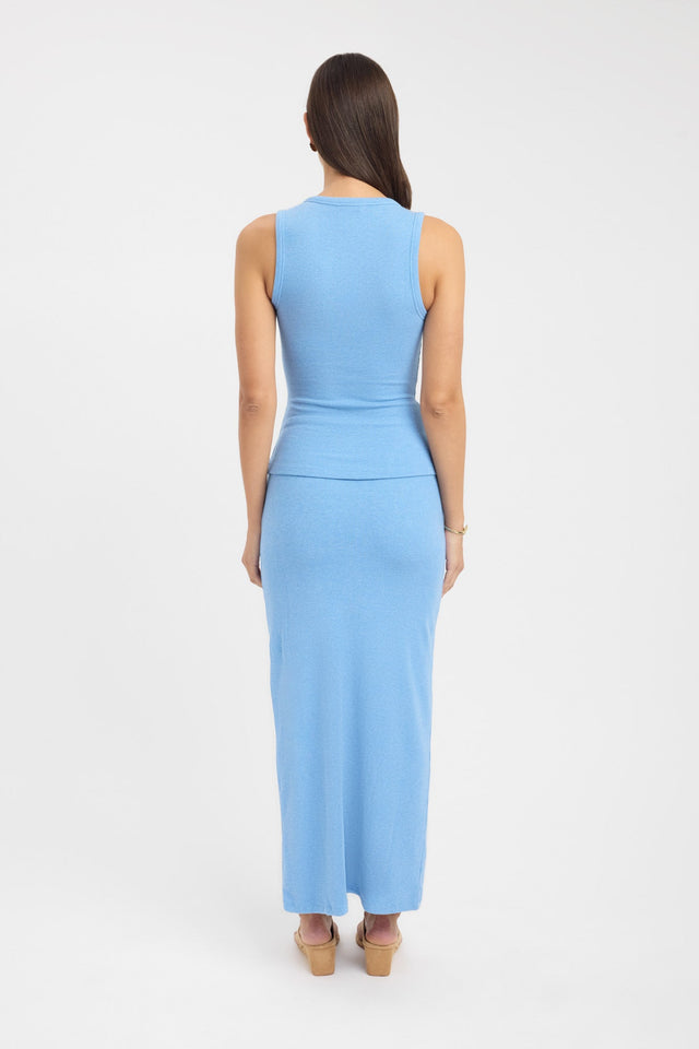 back Bec Button Tank Kookai Fitted Round black womens-singlets 