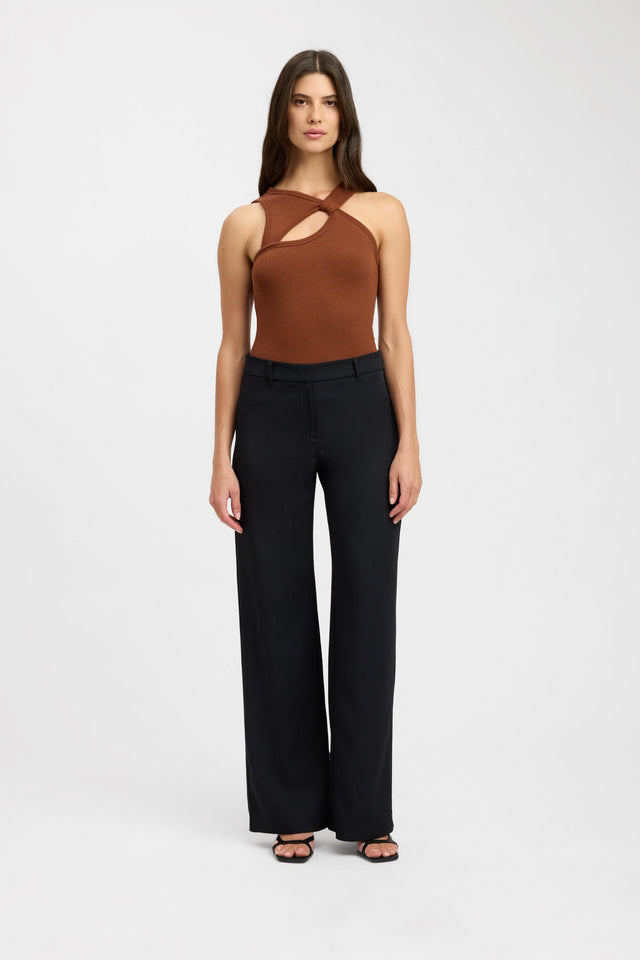 front Chloe Tank Kookai Fitted Thick strap Square white womens-singlets 