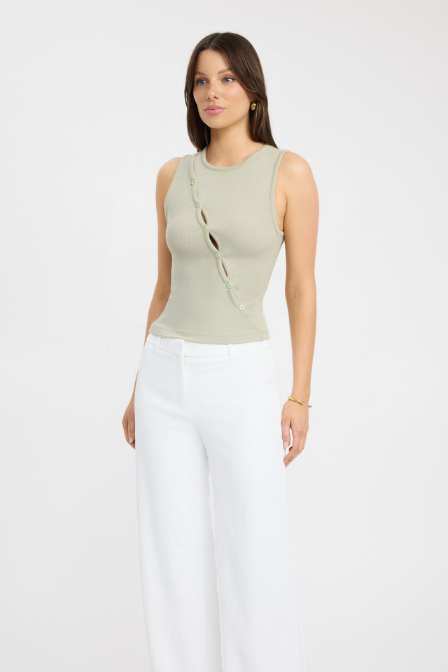 product Emmett Tank Kookai Fitted Roundneck Sleeveless Womens-Blouse 