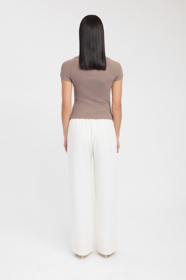 back Cali Top Kookai Fitted Scoopneck Short sleeves Womens-Blouse 