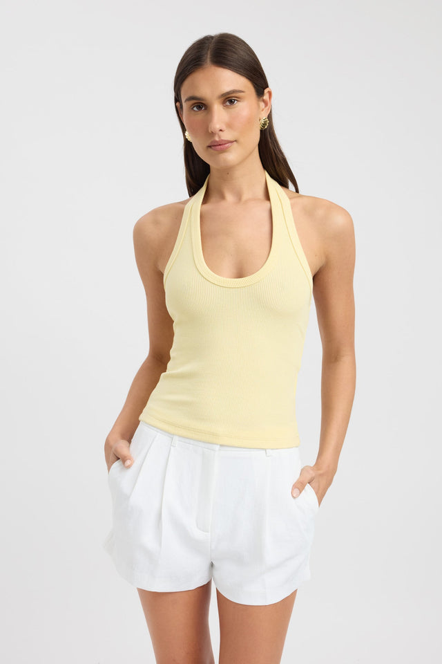 side Hadley Tank Kookai Fitted Scoopneck Sleeveless Womens-Blouse 