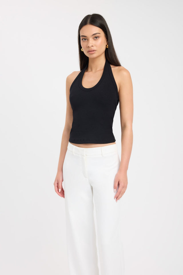 side Hadley Tank Kookai Fitted Scoopneck Sleeveless Womens-Blouse 