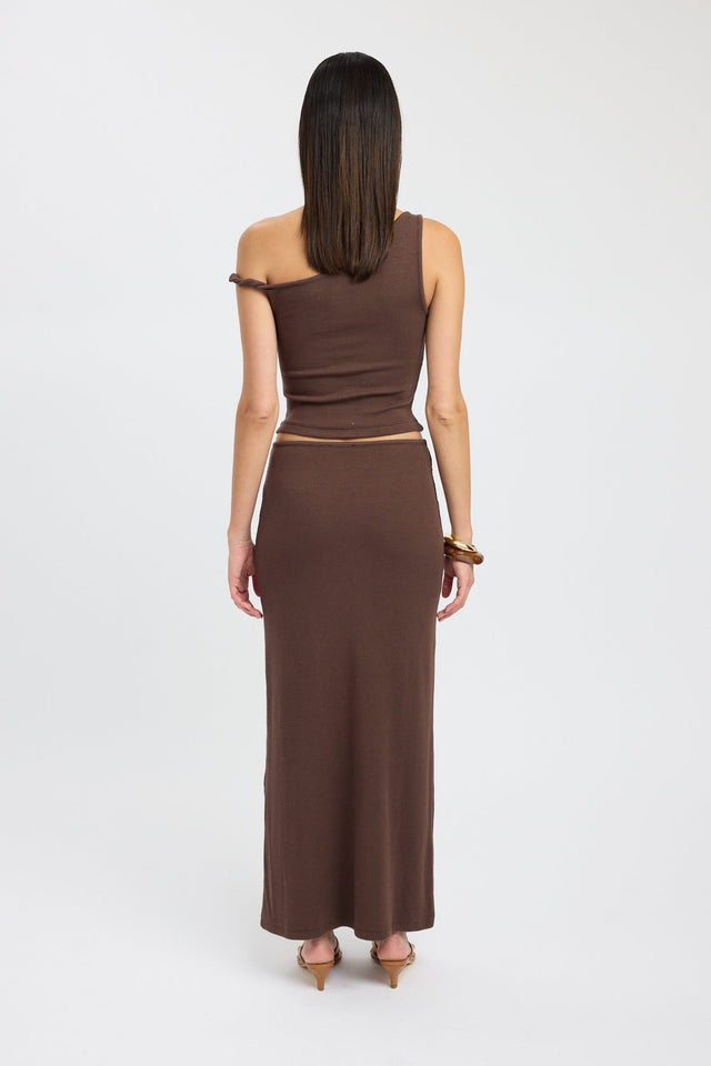 back Finn Skirt Kookai Straight Maxi white womens-skirts 