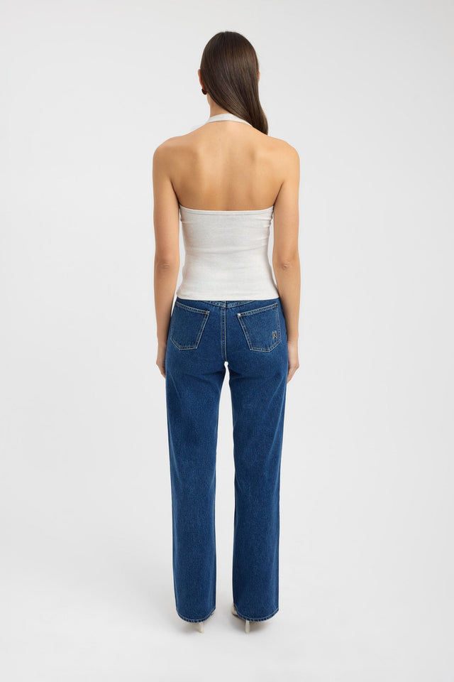 back Caity Tank Kookai Fitted Plungeneck Sleeveless Womens-Blouse 