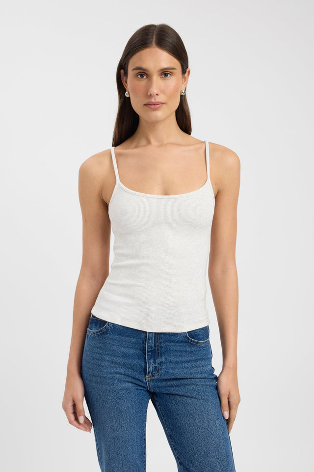 front Haz Tank Kookai Fitted Scoopneck Sleeveless Womens-Blouse 