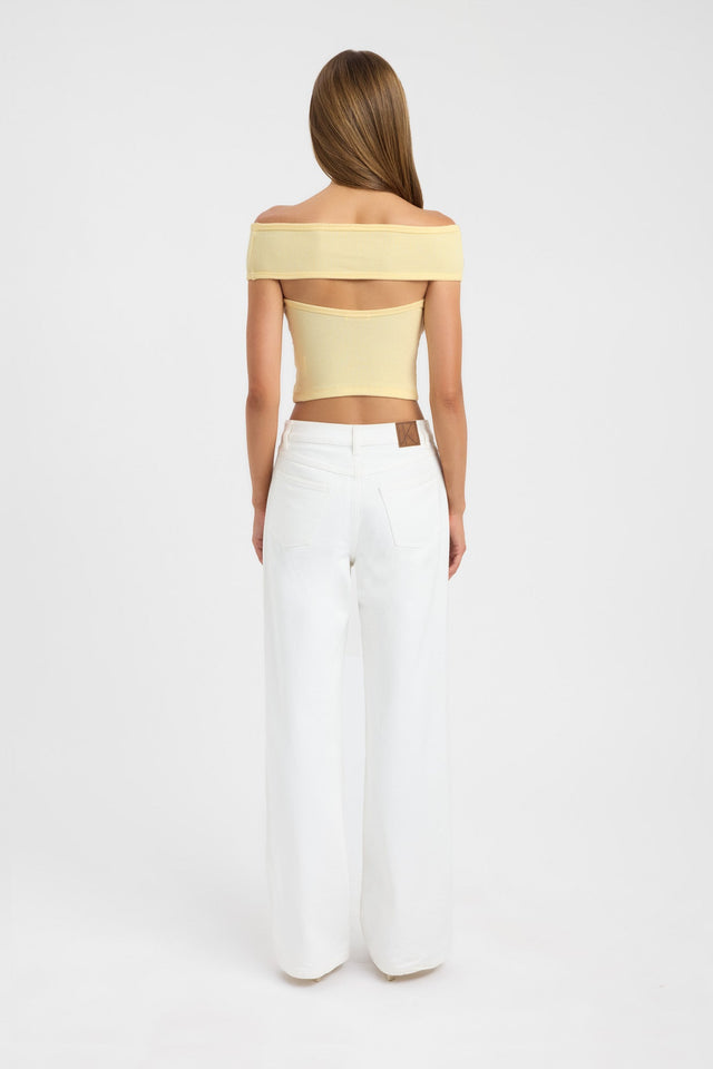 back Scarlet Top Kookai Fitted Boatneck Short sleeves Womens-Blouse 