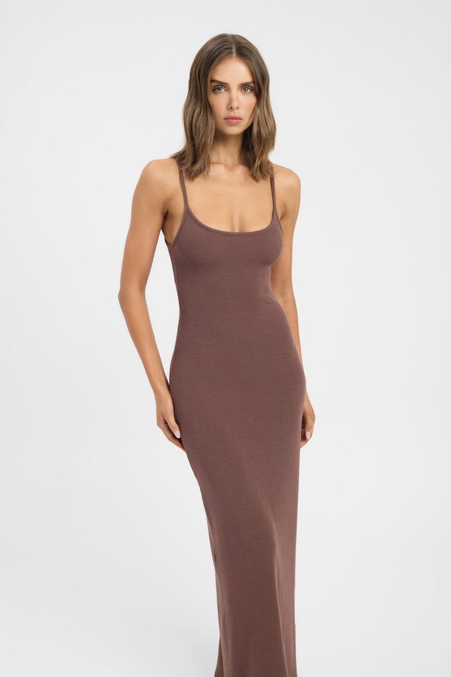 front Haz Maxi Dress Kookai Bodycon Mini Fitted Plungeneck womens-dresses 