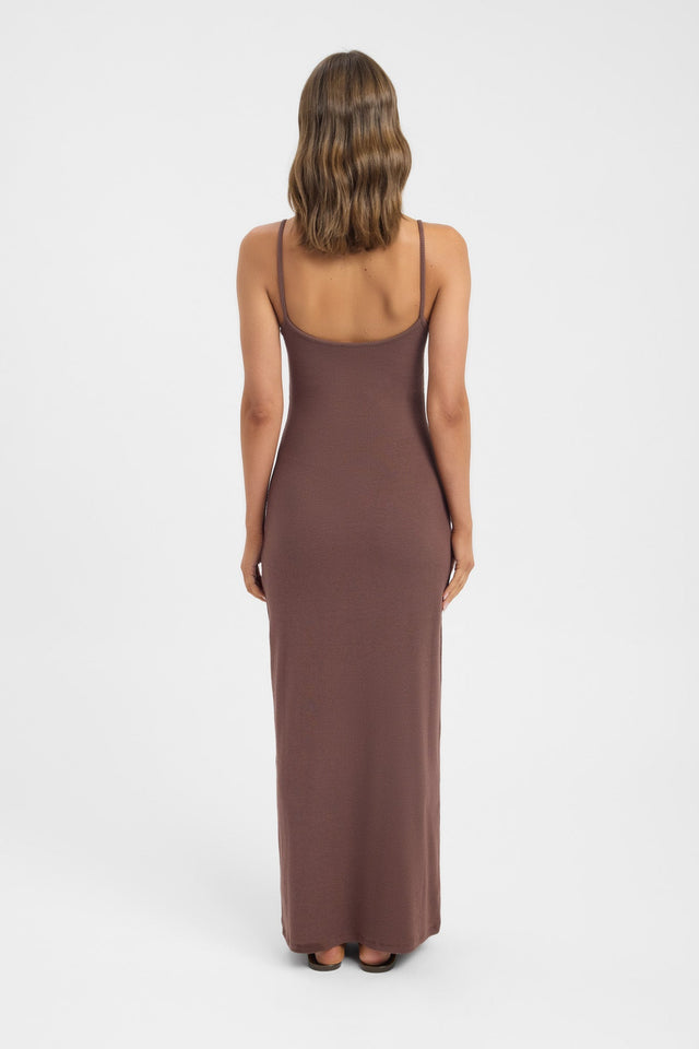 back Haz Maxi Dress Kookai Bodycon Maxi Fitted Scoopneck womens-dresses 
