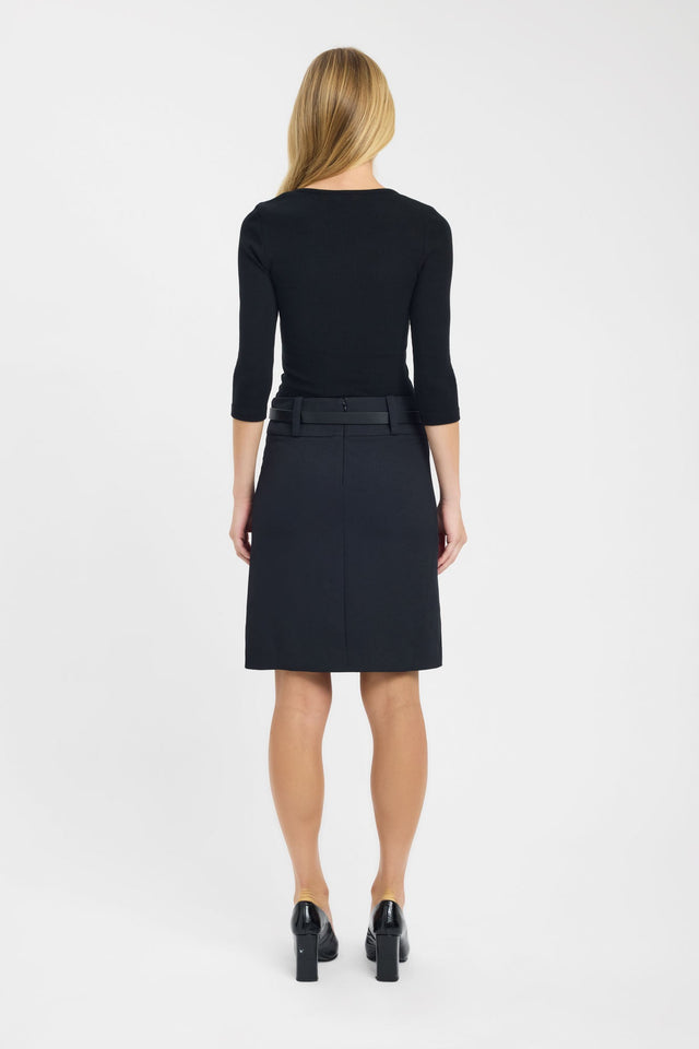 back Enzo Top Kookai Fitted Scoopneck Three quarter sleeves Womens-Blouse 
