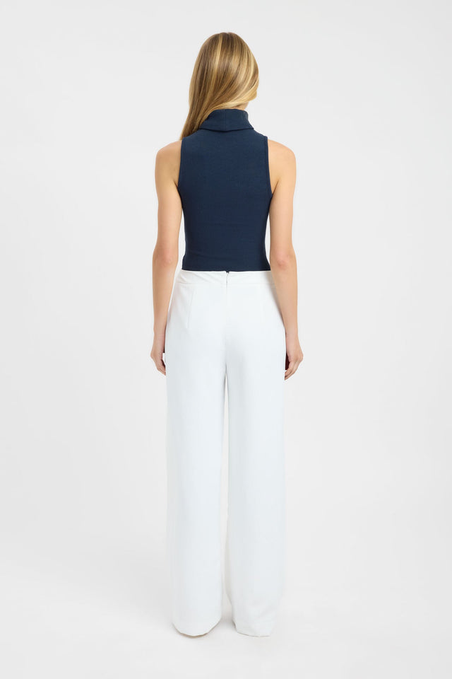 Presenting the Opal D Ring Pant in womens regular pants with wide-leg high-rise ivory styling side