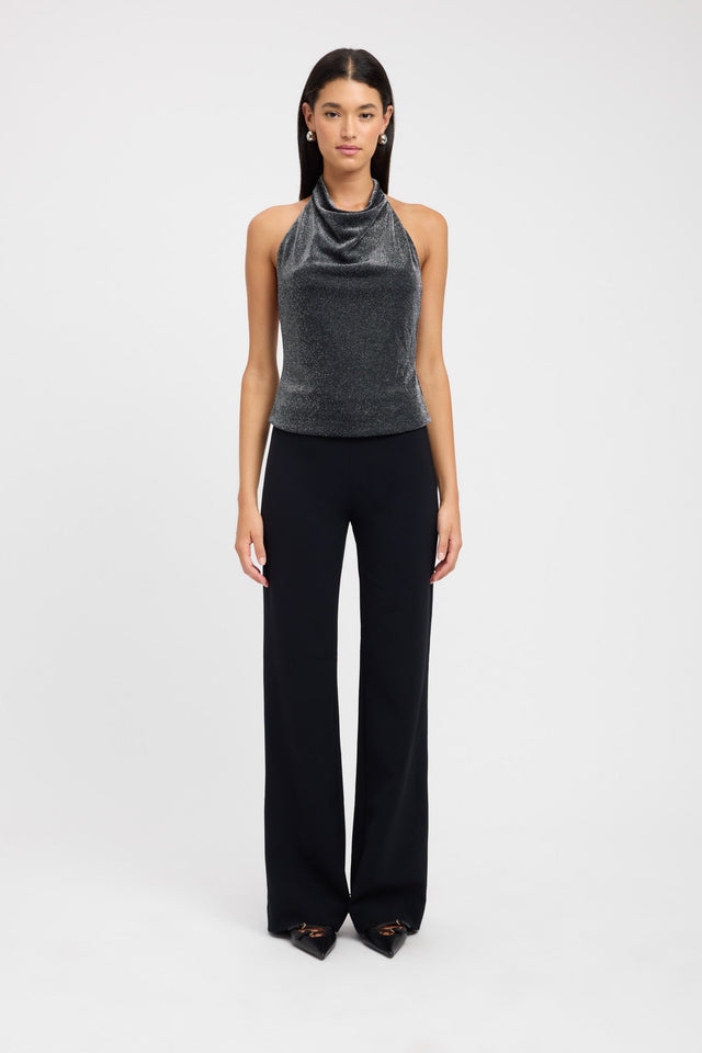 product Ritz Cowl Top Kookai Fitted Highneck Sleeveless Womens-Blouse 