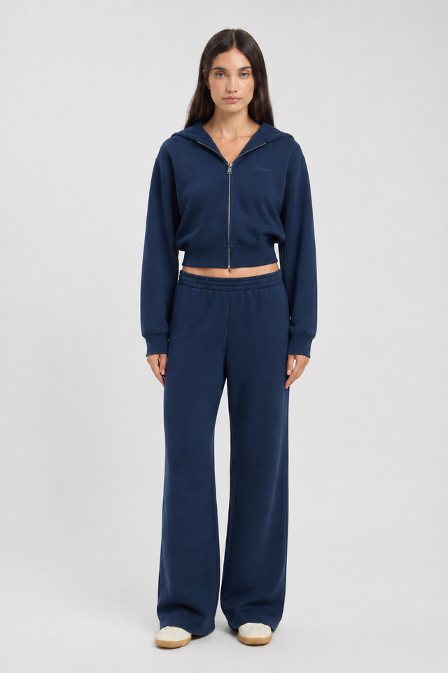 front Brushed Otis Zip Up Kookai Relaxed V-neck Long sleeve Womens-Blouse 