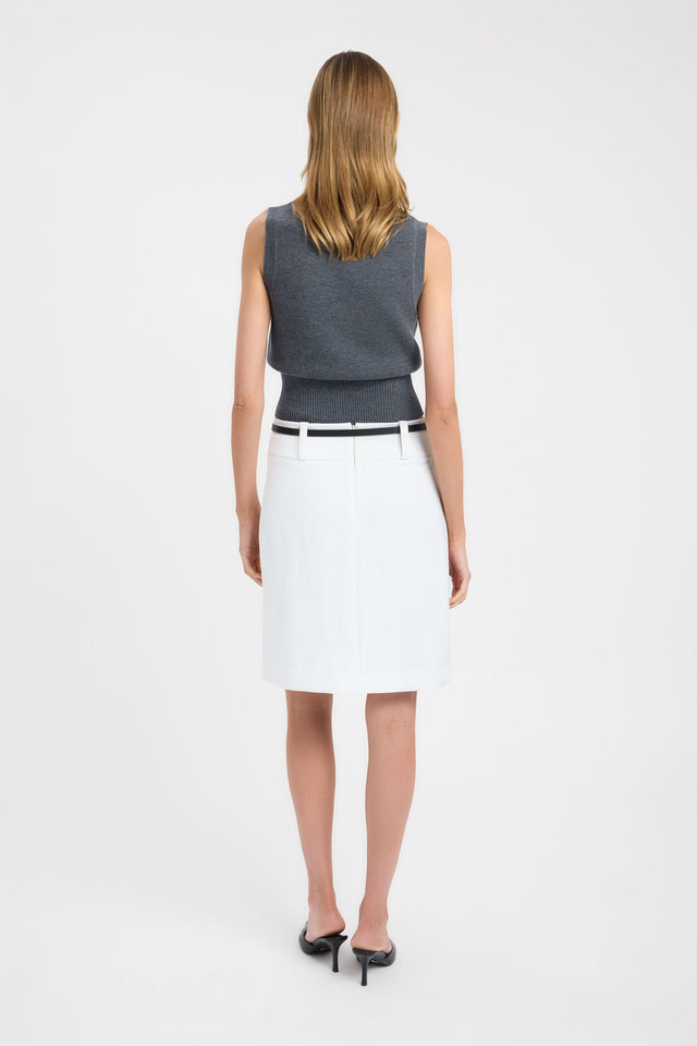 Presenting the Dalton Vee Tank womens-singlets with fitted silhouette, thick straps, v-neck in dimgrey back