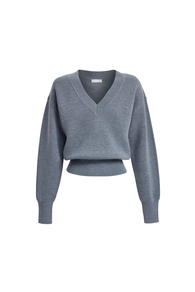 Dalton Vee Jumper Kookai Relaxed V-neck Long sleeve Womens-Blouse 