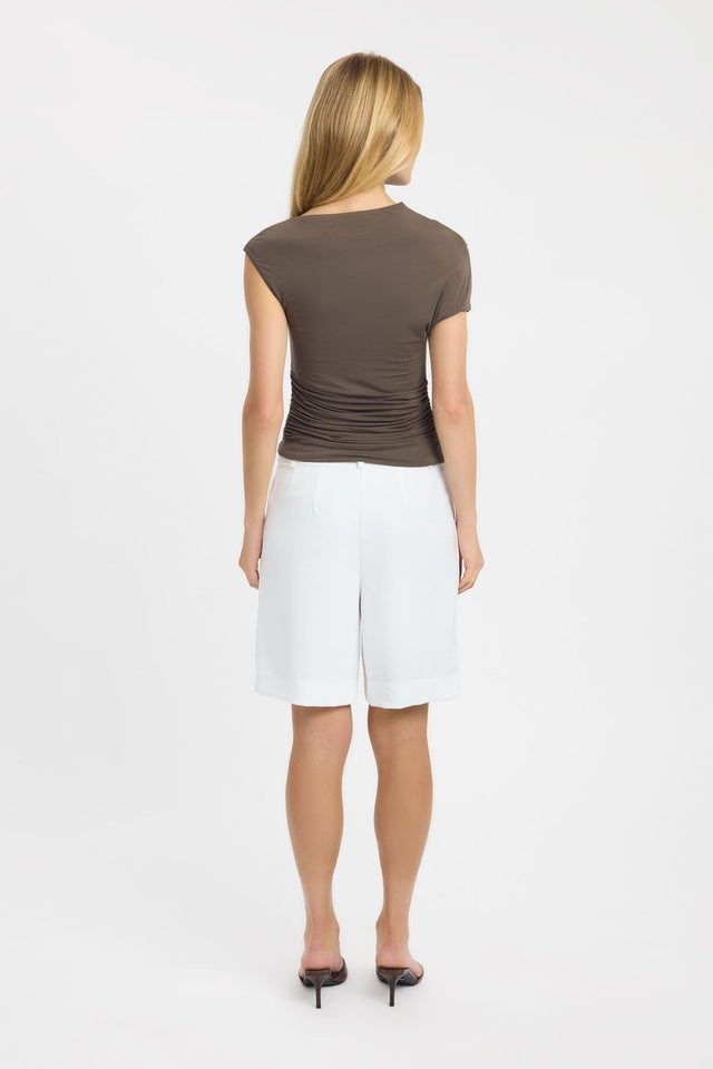 back Tully Top Kookai Fitted Highneck Short sleeves Womens-Blouse 