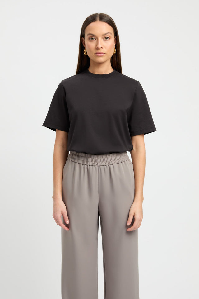 front Juno Tee Kookai Relaxed Roundneck Half sleeves Womens-Blouse 