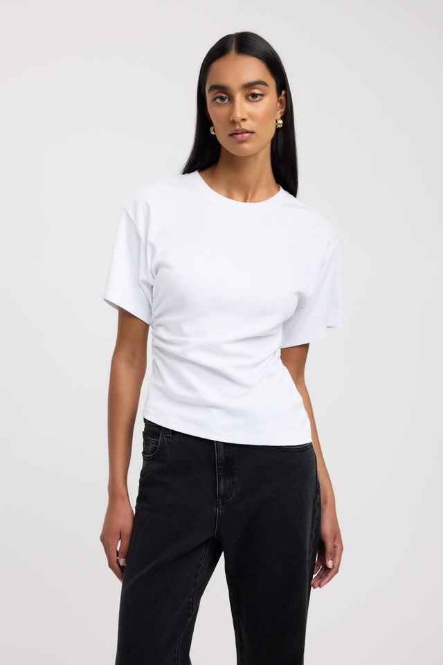 front Nova Tee Kookai Relaxed Roundneck Short sleeves Womens-Blouse 