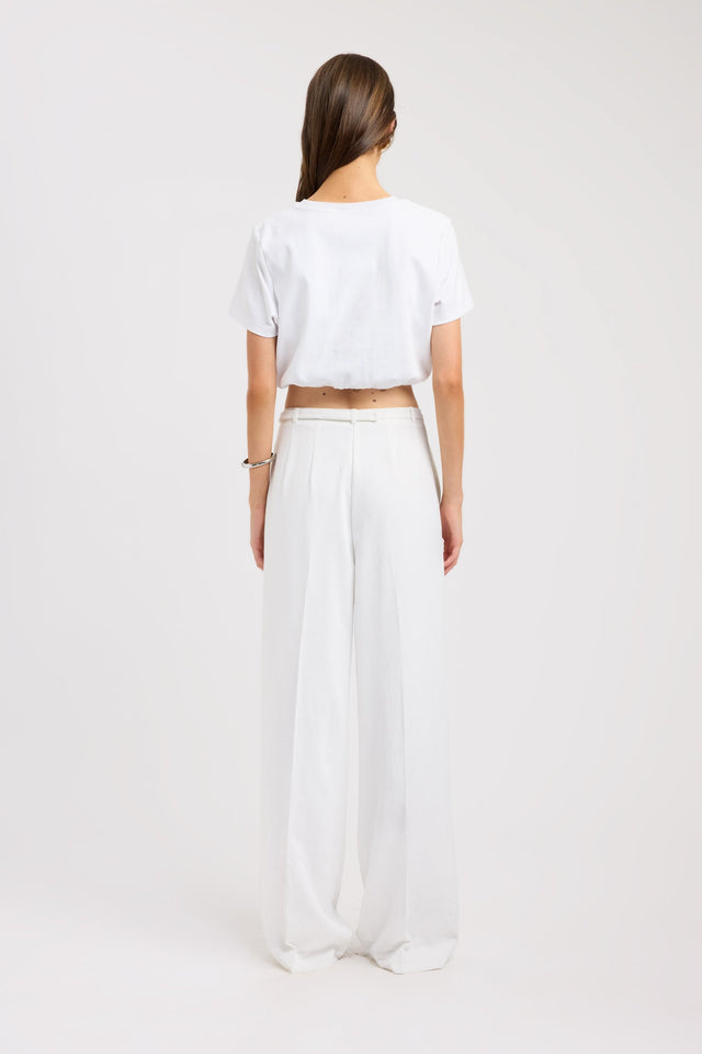 back Dusk Cropped Tee Kookai Relaxed Roundneck Short sleeves Womens-Blouse 