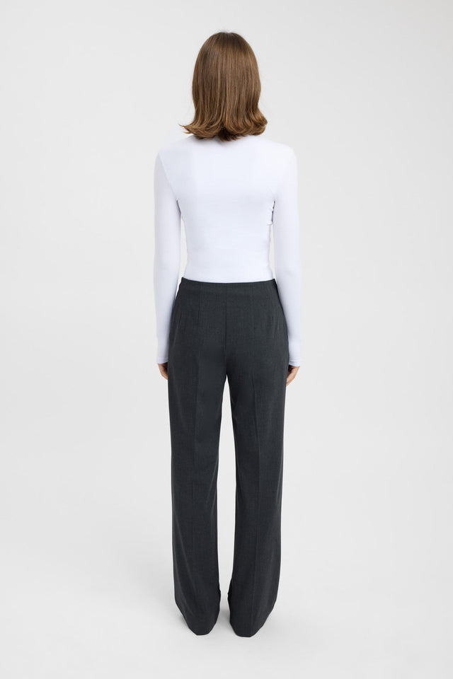 back High Crew Top Kookai Fitted Boatneck Long sleeve Womens-Blouse 