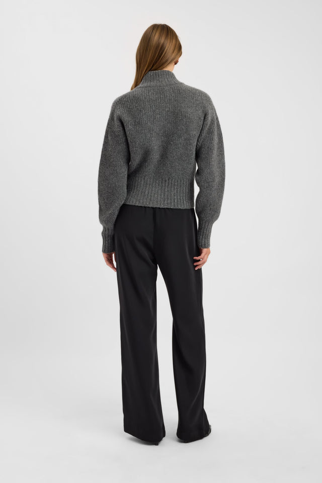 back Irina Zip Cardigan Kookai Long sleeve tweed-jacket Regular womens-coats-and-jackets 