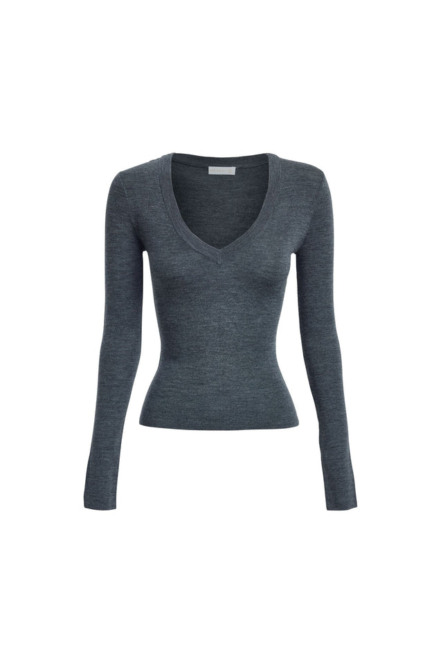 product Jackson Vee Long Sleeve Top Kookai Fitted V-neck Long sleeve Womens-Blouse 