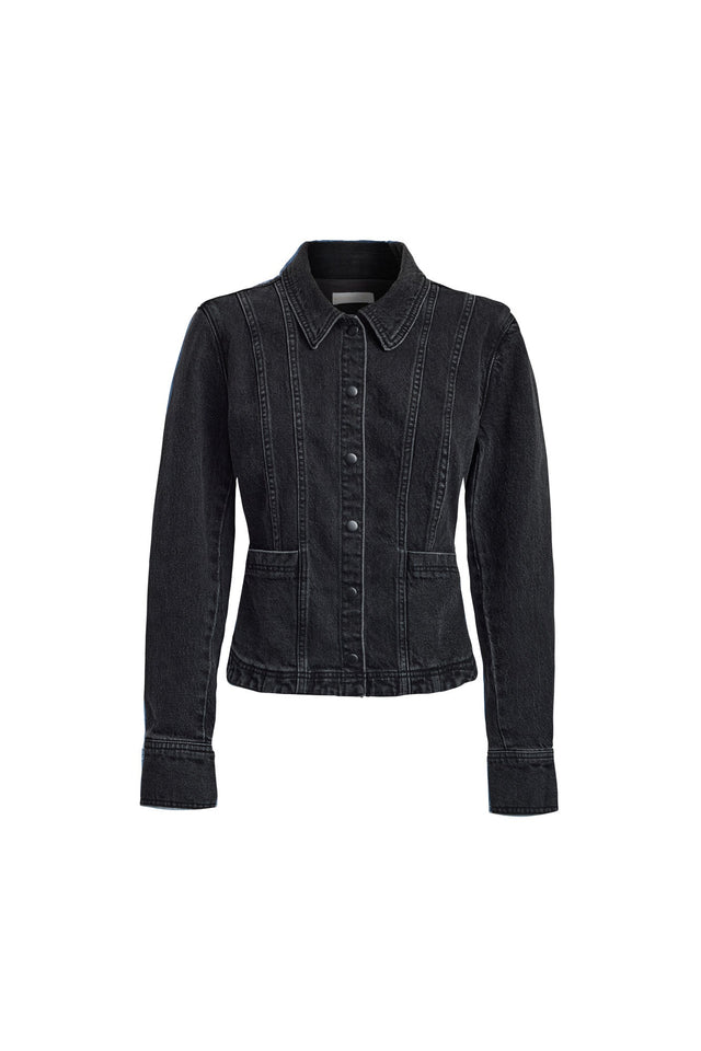 Kai Snap Jacket Kookai Long sleeve Denim Regular brown womens-coats-and-jackets 