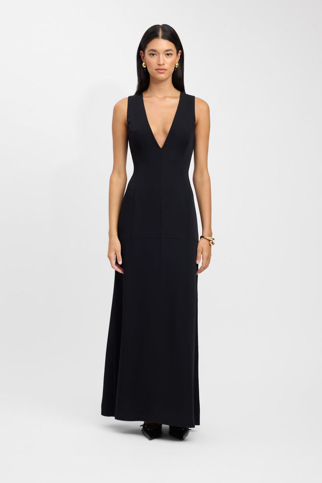 product Maria Maxi Dress Kookai Aline Maxi Relaxed Plungeneck black womens-dresses 