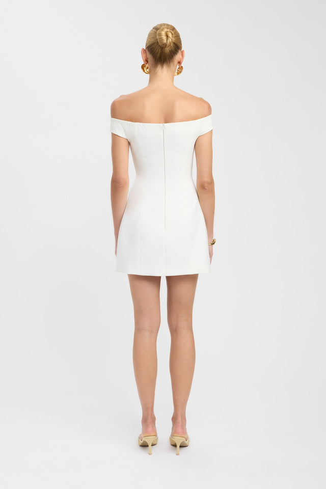 back Alto Off Shoulder Mini Dress Kookai Bodycon Mini Fitted Straight brown womens-dresses 