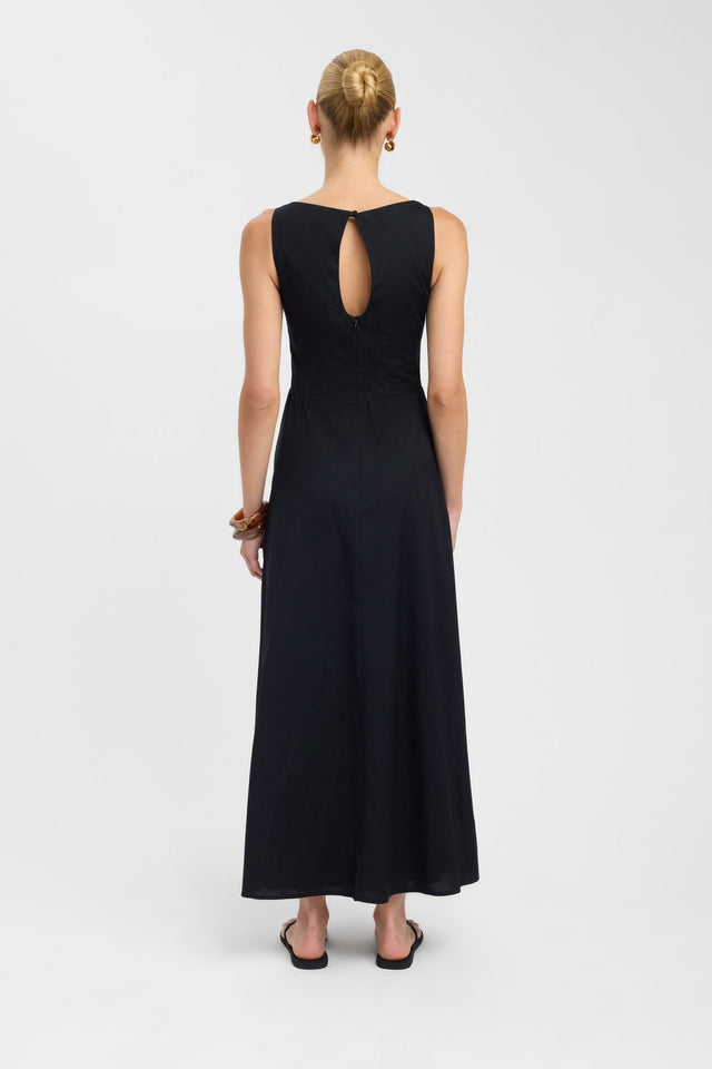 back Naples Bodice Dress Kookai Fit-and-flare Maxi Fitted V-neck white womens-dresses 