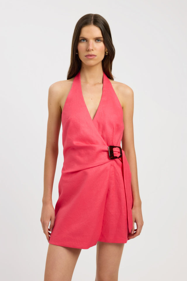 Palm Trim Mini Dress