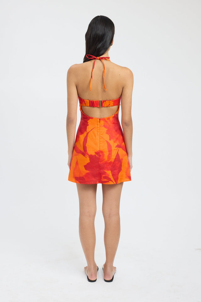 back Kaia Mini Dress Kookai Bodycon Mini Fitted V-neck womens-dresses 