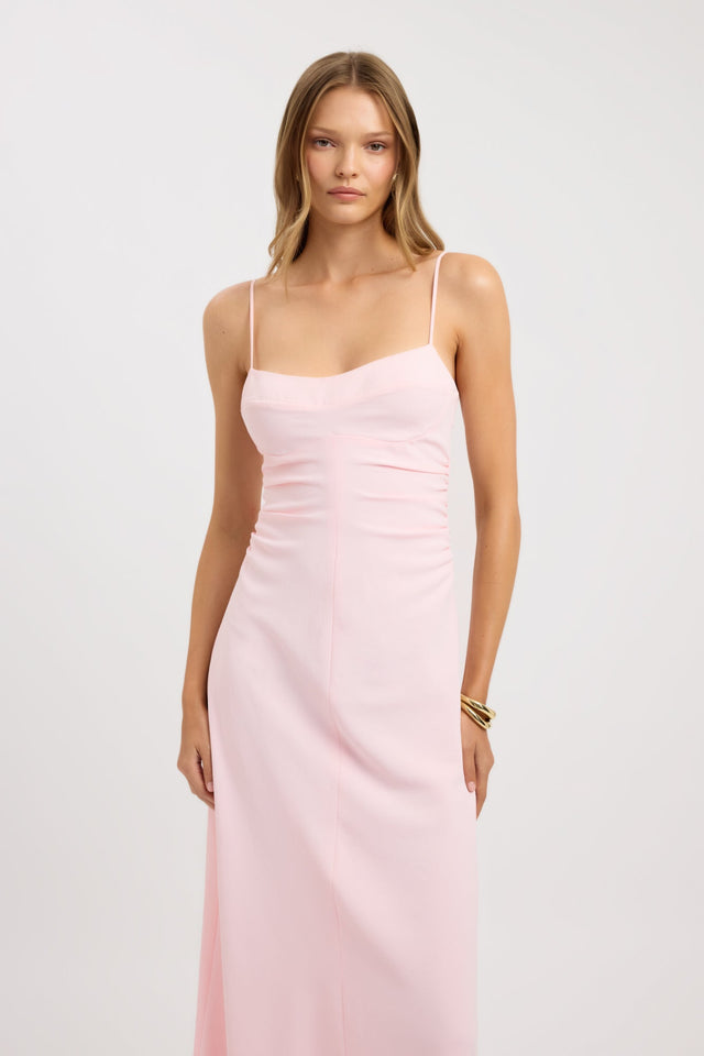 front Opal Cinch Maxi Dress Kookai Straight Maxi Fitted Sweetheart womens-dresses 