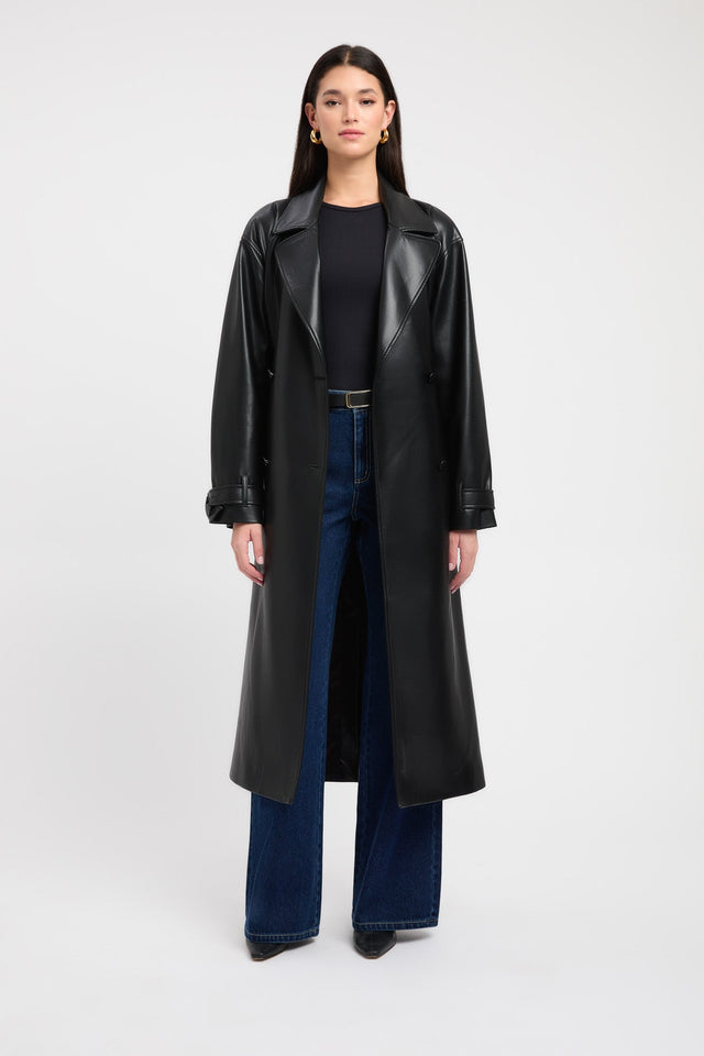 product Phoenix Trench Coat Kookai Long sleeve Biker Full length white womens-coats-and-jackets 