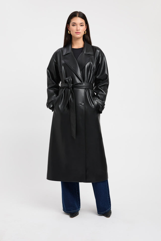 product Phoenix Trench Coat Kookai Long sleeve Biker Full length white womens-coats-and-jackets 