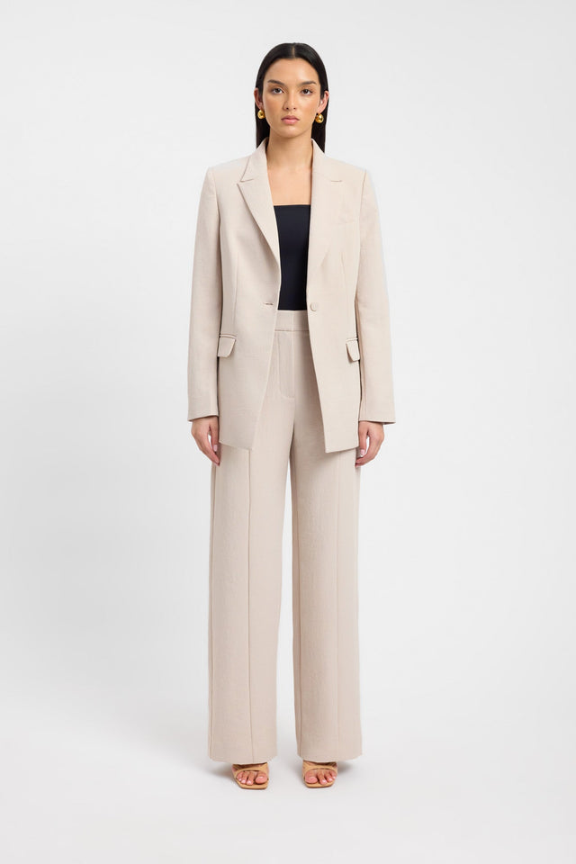 Ariel Boyfriend Blazer Kookai Long sleeve Blazer Full length white womens-coats-and-jackets 