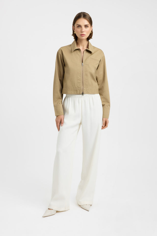 side Sawyer Jacket Kookai Long sleeve Regular Short brown womens-coats-and-jackets 