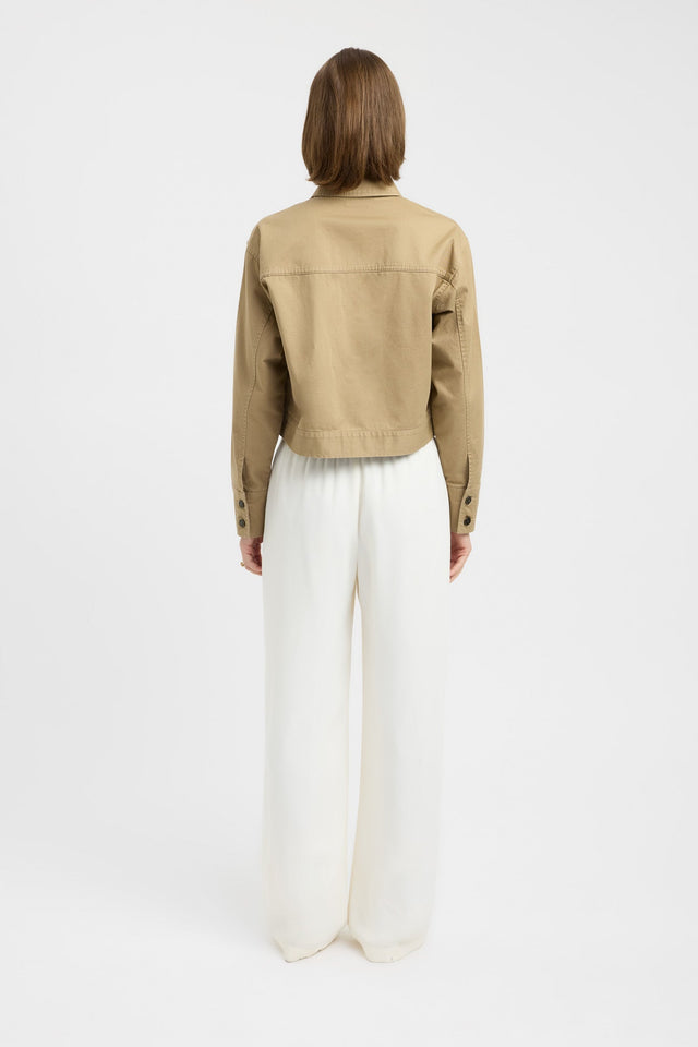 back Sawyer Jacket Kookai Long sleeve Regular Short brown womens-coats-and-jackets 