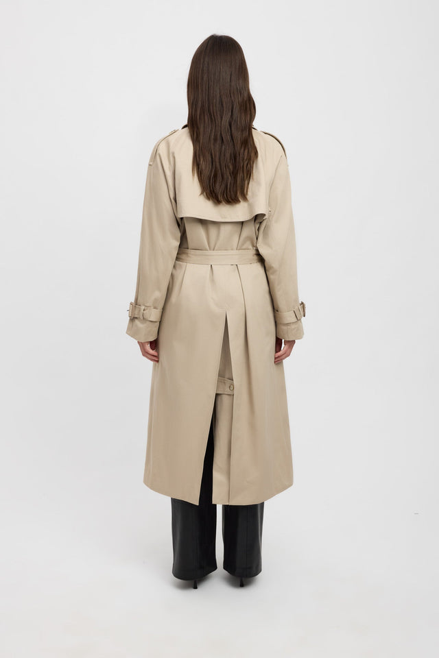 product Silas Trench Kookai Long sleeve Trench-coat Full length beige womens-coats-and-jackets 