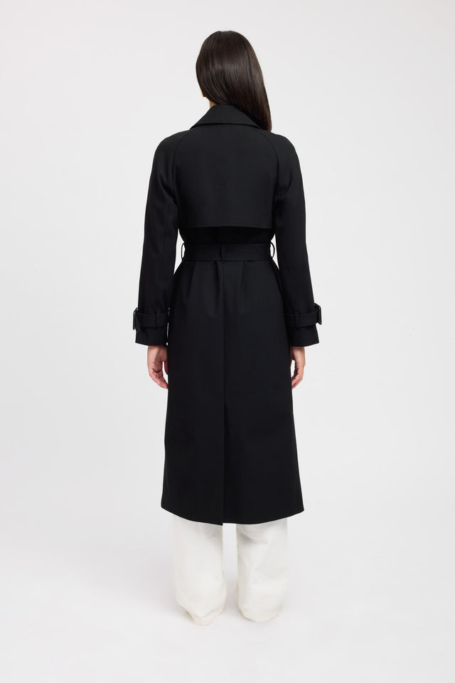 product Berlin Trench Kookai Long sleeve Trench-coat Full length black womens-coats-and-jackets 