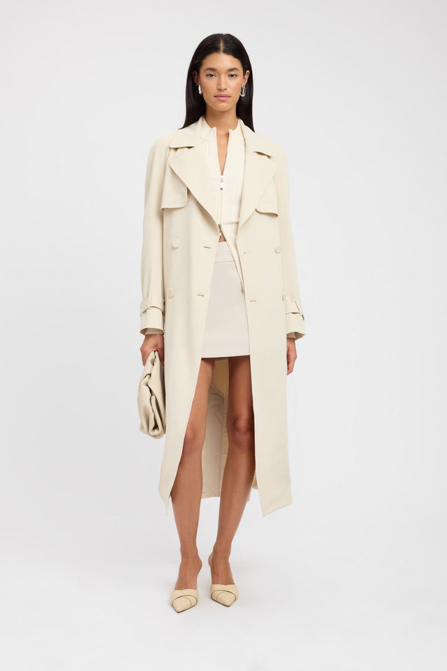 front Lars Core Trench Kookai Long sleeve Trench-coat Full length womens-coats-and-jackets 