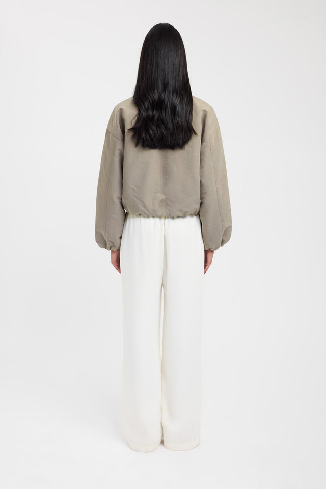 back Kora Bomber Kookai Long sleeve Bomber Short brown womens-coats-and-jackets 