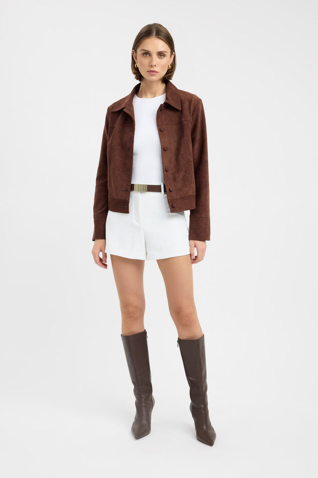 front Suki Jacket Kookai Long sleeve Regular Regular brown womens-coats-and-jackets 