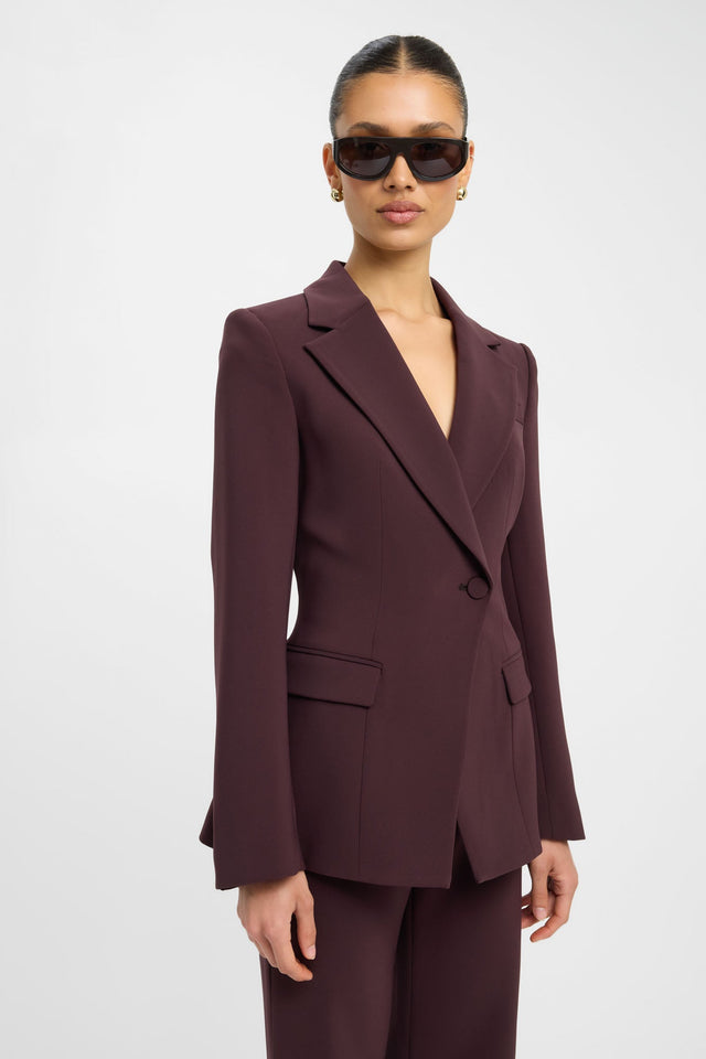 side Alto Cinched Blazer Kookai Long sleeve Blazer Full length womens-coats-and-jackets 