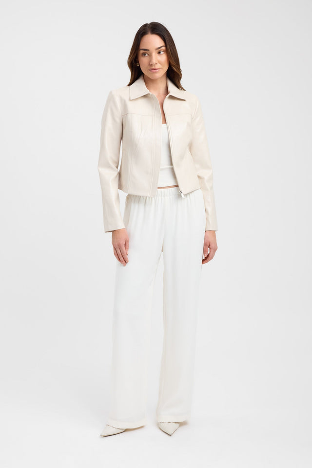 side Andes Jacket Kookai Long sleeve Regular Short brown womens-coats-and-jackets 