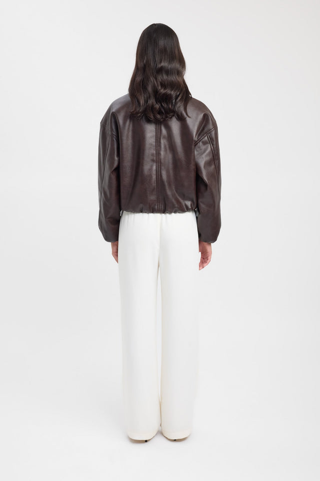 back Heavy Phoenix Bomber Jacket Kookai Long sleeve Bomber Short grey womens-coats-and-jackets 