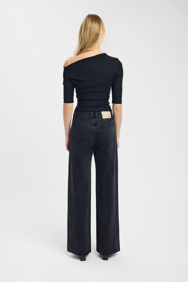 back Gabe Top Kookai Fitted Asymmetry Half sleeves Womens-Blouse 