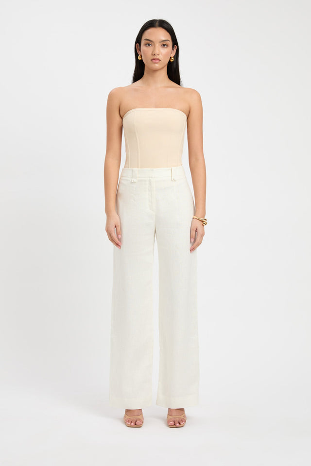 April Strapless Corset Kookai Fitted Asymmetry Sleeveless Womens-Blouse 